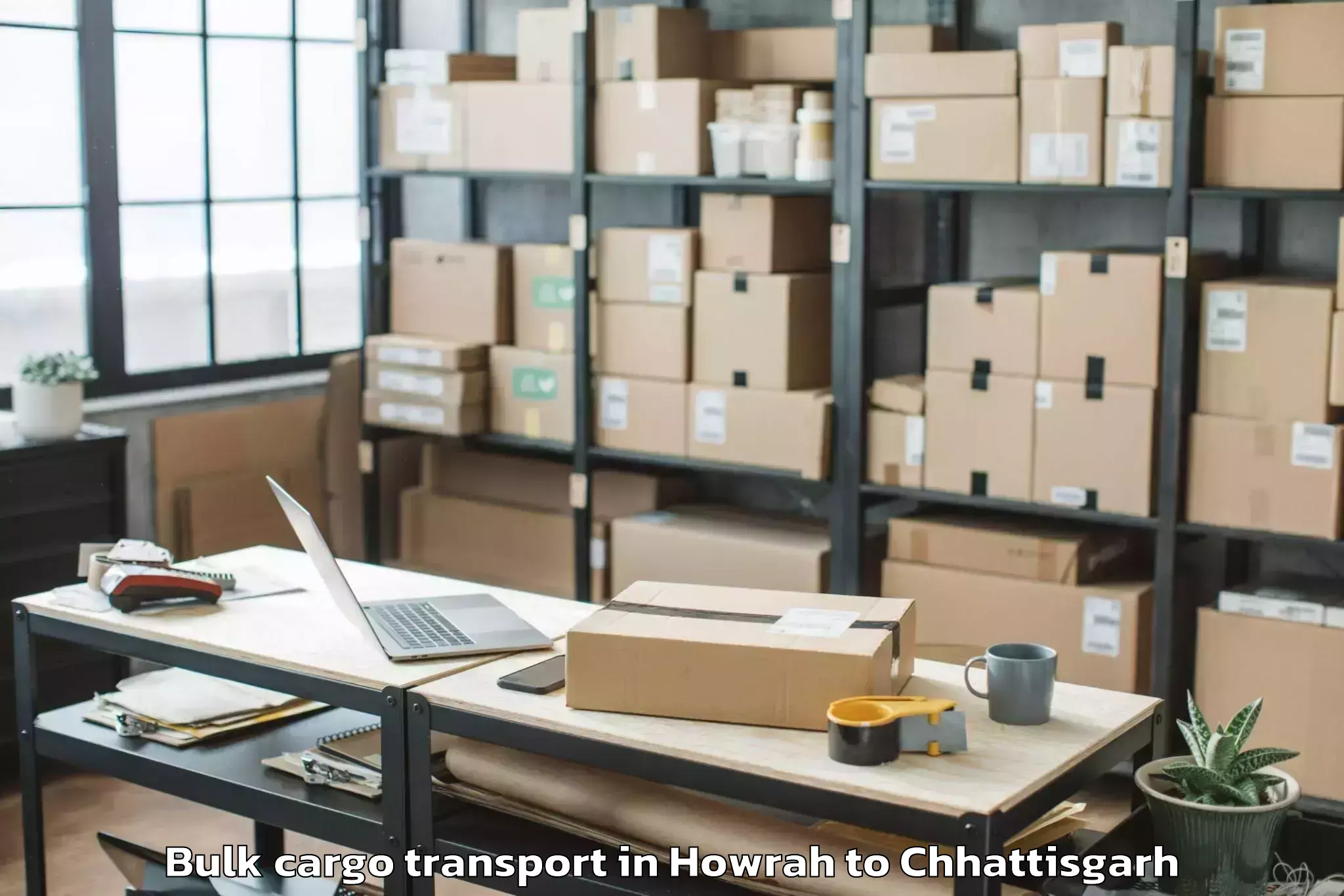 Efficient Howrah to Abhilashi University Raipur Bulk Cargo Transport